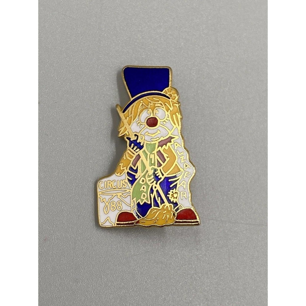 VTG 88 Circus Clown ALZAFAR Dad Lapel Hat Vest Pin